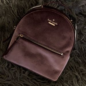 Brand new Kate Spade velvet backpack